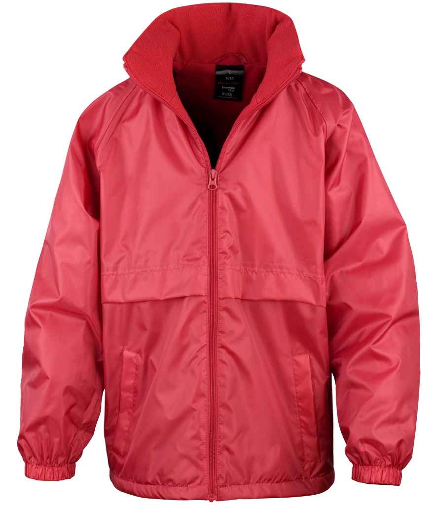 Result Core Kids Micro Fleece Lined Jacket | Red - Lancashire Teamwear