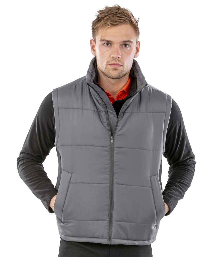 Result Core Padded Bodywarmer | Grey Gilet - Lancashire Teamwear