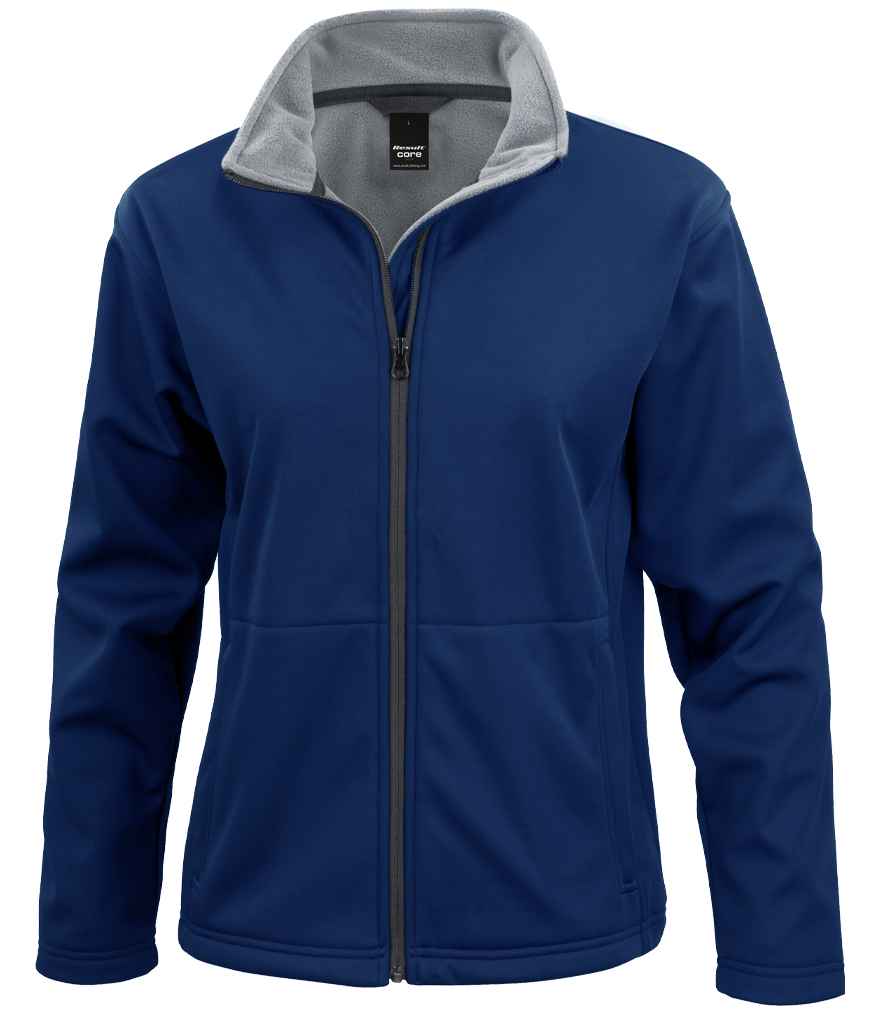 Result Core Ladies Soft Shell Jacket | Navy - Lancashire Teamwear