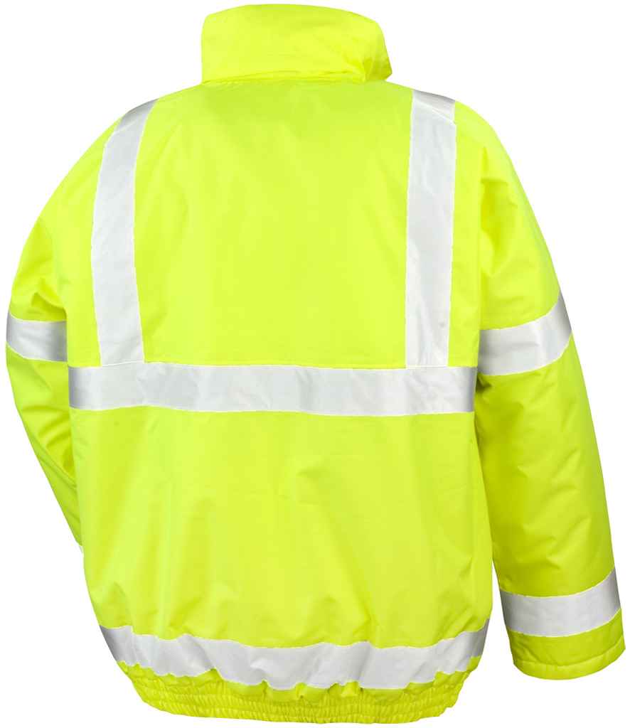 Result Core Hi-Vis Winter Blouson Jacket | Fluorescent Yellow - Lancashire Teamwear