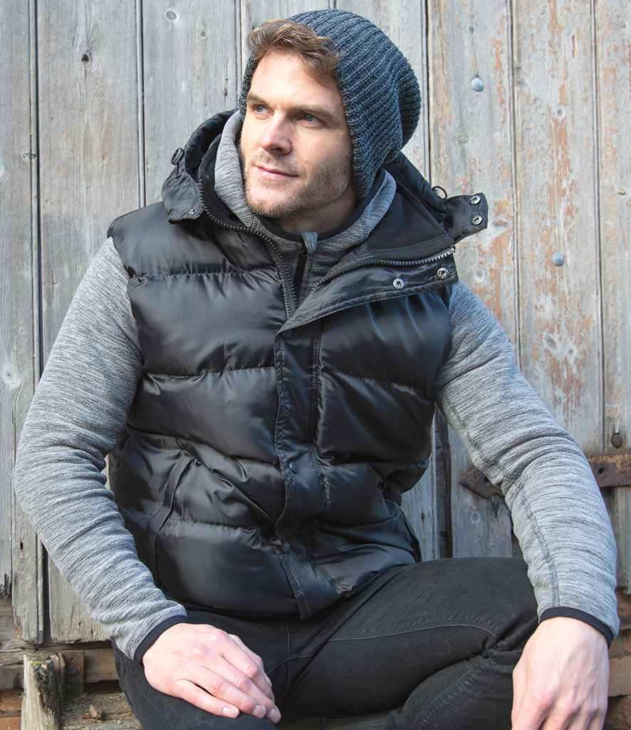 Result Core Nova Lux Padded Bodywarmer | Black Gilet - Lancashire Teamwear