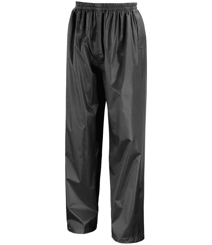 Result Core Kids Waterproof Rain Suit | Black All in One - Lancashire Teamwear