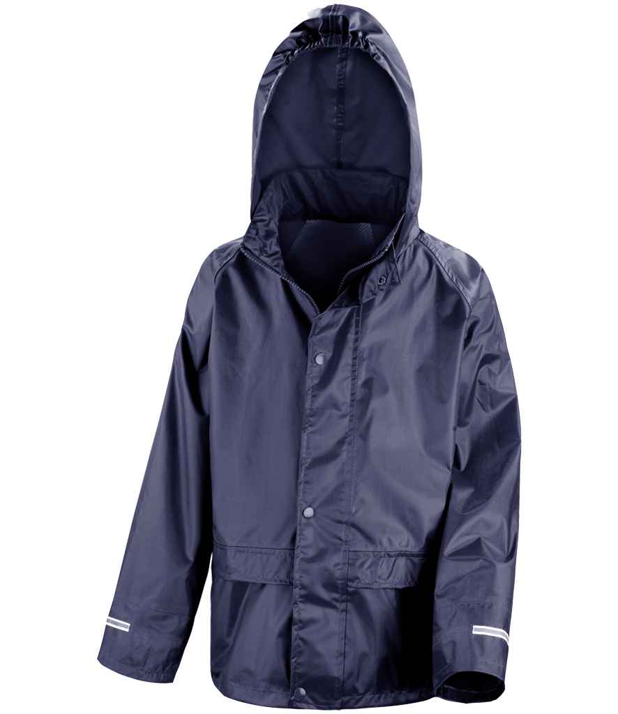 Result Core Kids Waterproof Over Jacket | Navy - Lancashire Teamwear