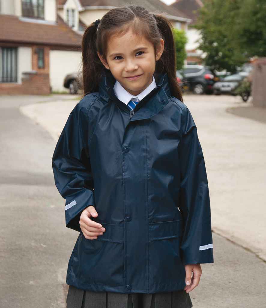Result Core Kids Waterproof Over Jacket | Navy - Lancashire Teamwear