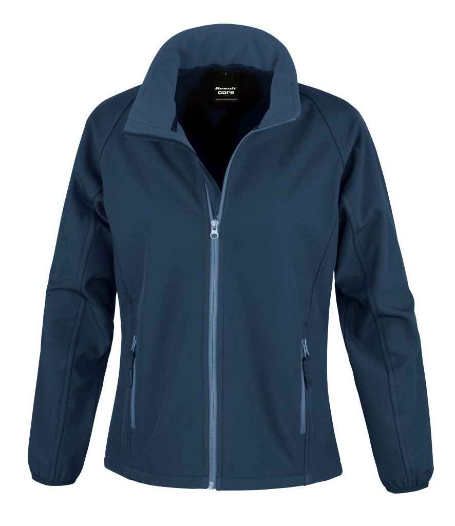 Result Core Ladies Printable Soft Shell Jacket Navy/Navy