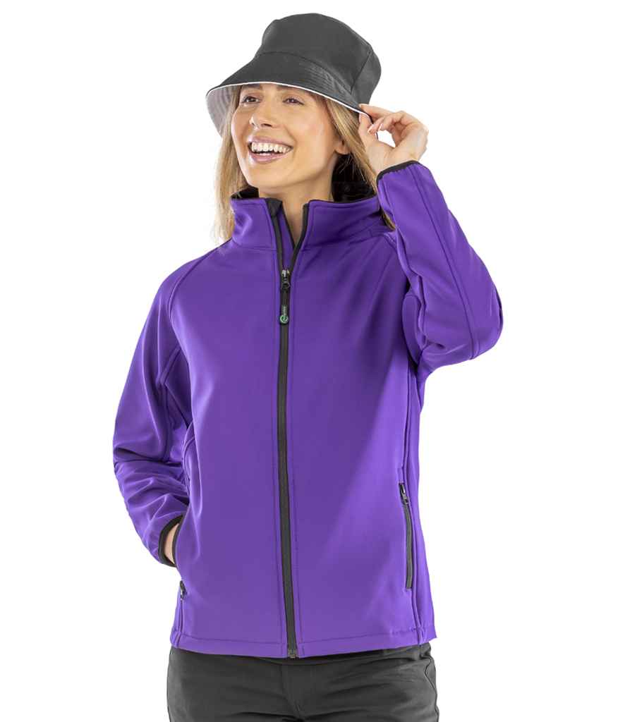 Result Core Ladies Printable Soft Shell Jacket | Purple/Black - Lancashire Teamwear
