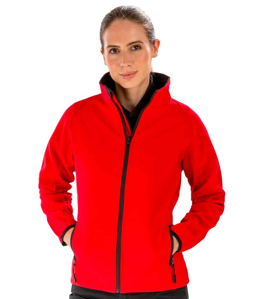 Result Core Ladies Printable Soft Shell Jacket | Red/Black - Lancashire Teamwear