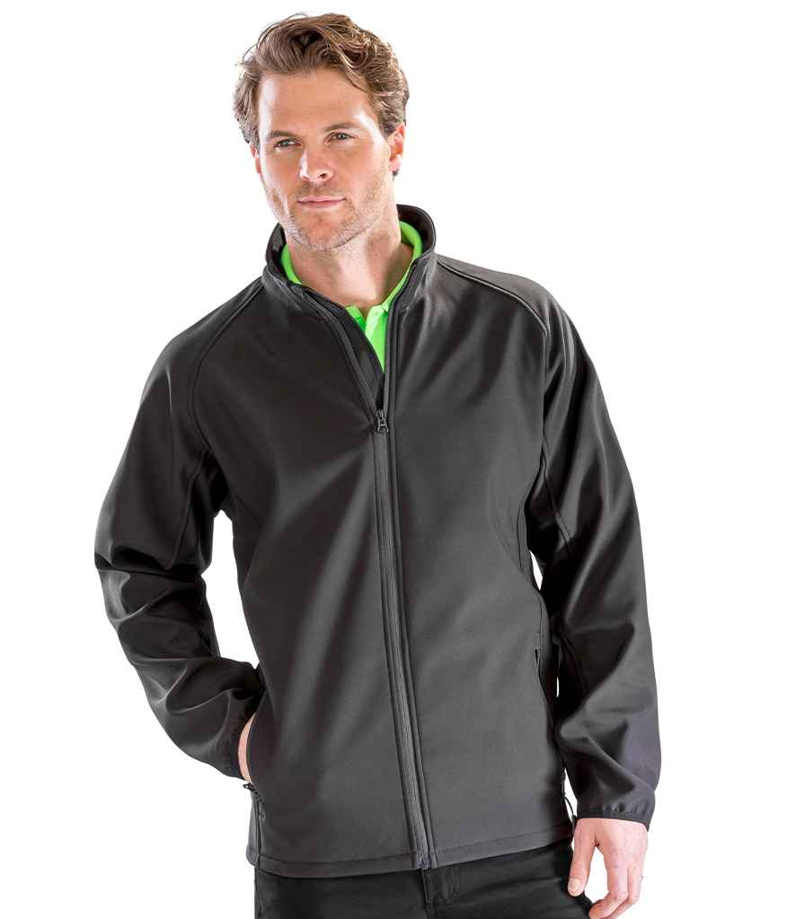 Result Core Printable Soft Shell Jacket | Black/Black - Lancashire Teamwear