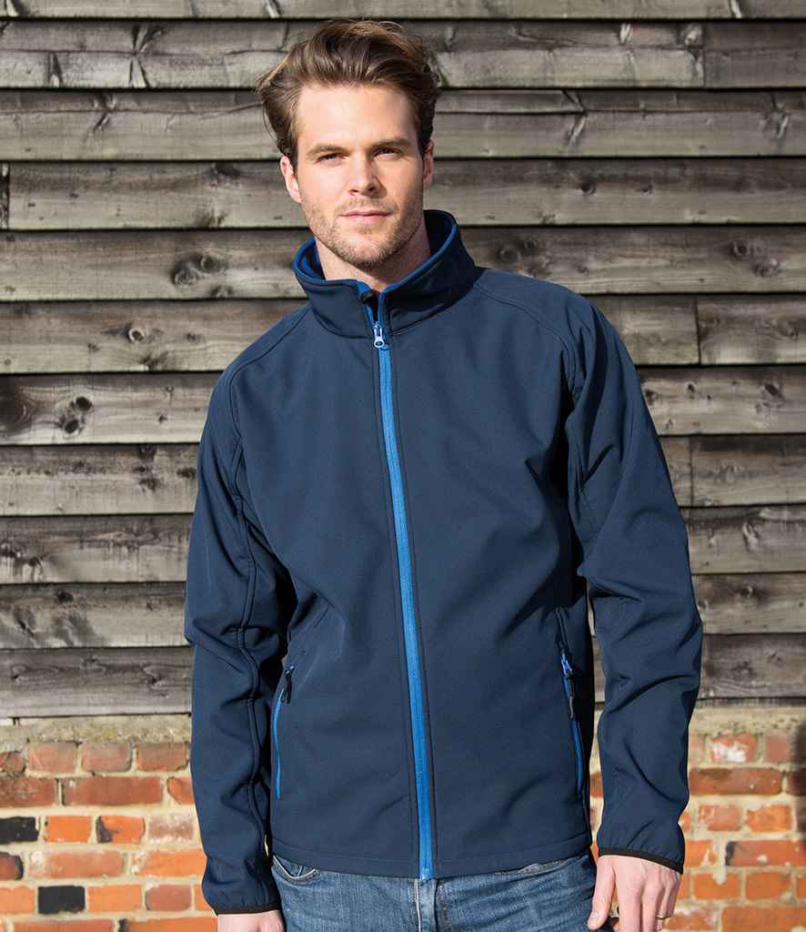 Result Core Printable Soft Shell Jacket | Navy/Royal Blue - Lancashire Teamwear