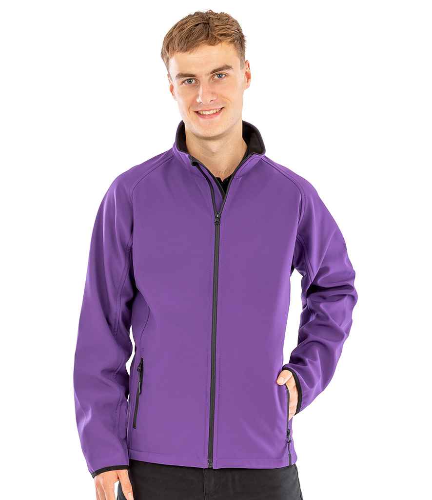 Result Core Printable Soft Shell Jacket | Purple/Black - Lancashire Teamwear