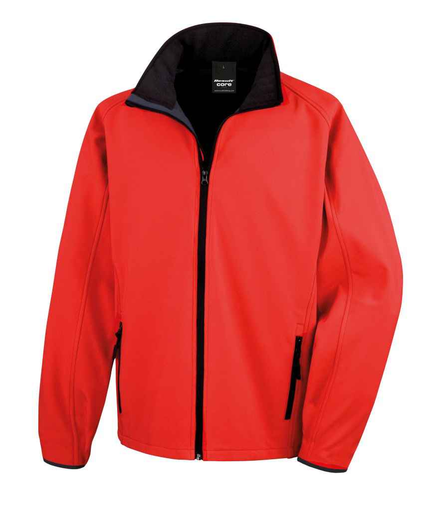 Result Core Printable Soft Shell Jacket | Red/Black - Lancashire Teamwear