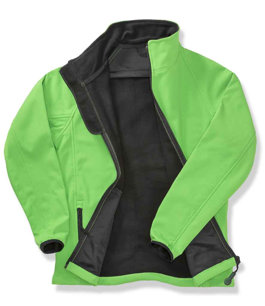 Result Core Printable Soft Shell Jacket | Vivid Green/Black - Lancashire Teamwear