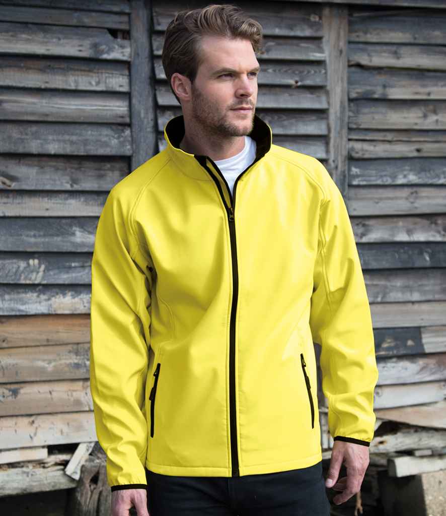 Result Core Printable Soft Shell Jacket | Yellow/Black - Lancashire Teamwear
