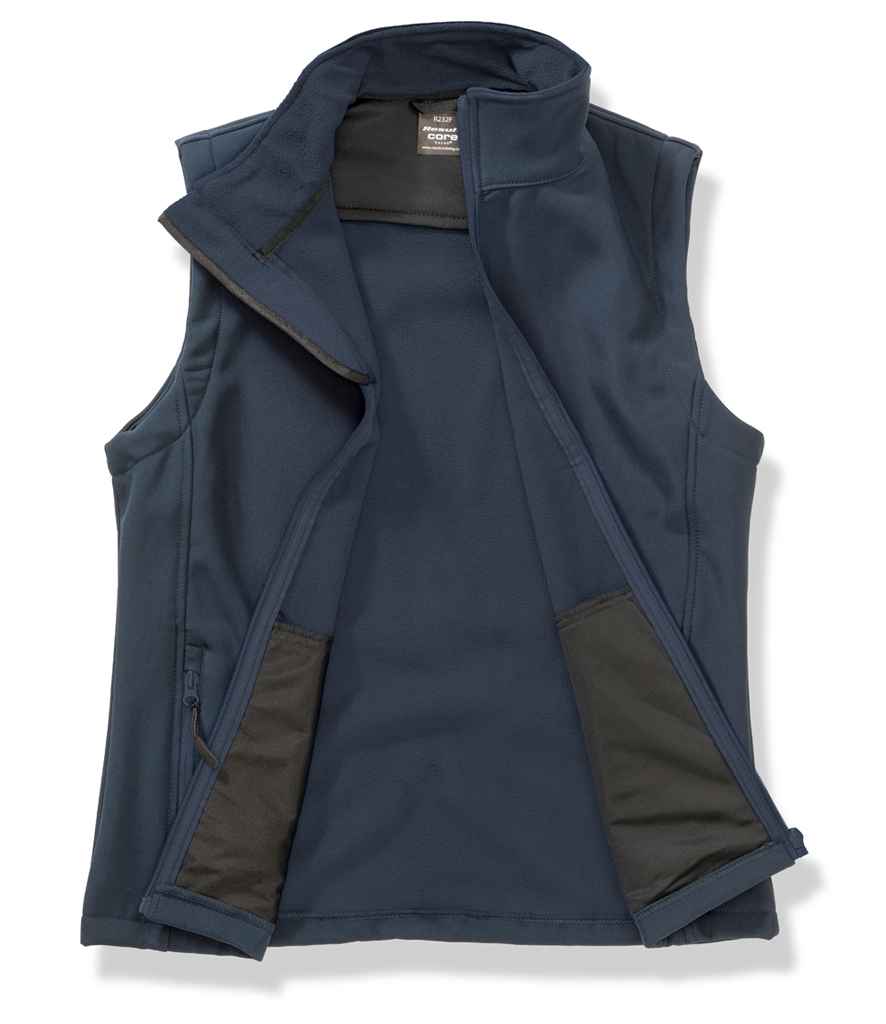 Result Core Ladies Printable Soft Shell Bodywarmer | Navy/Navy Gilet - Lancashire Teamwear