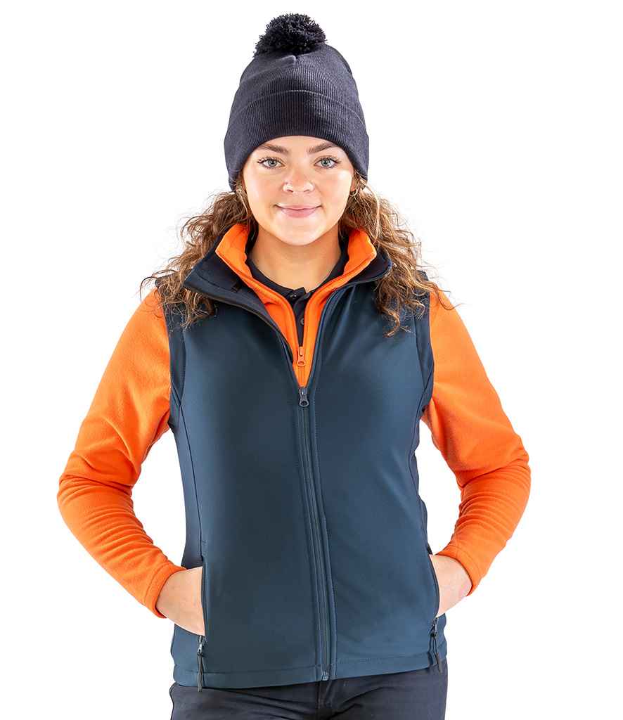 Result Core Ladies Printable Soft Shell Bodywarmer | Navy/Navy Gilet - Lancashire Teamwear