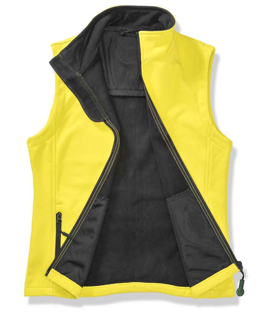 Result Core Printable Soft Shell Bodywarmer | Yellow/Black Gilet - Lancashire Teamwear