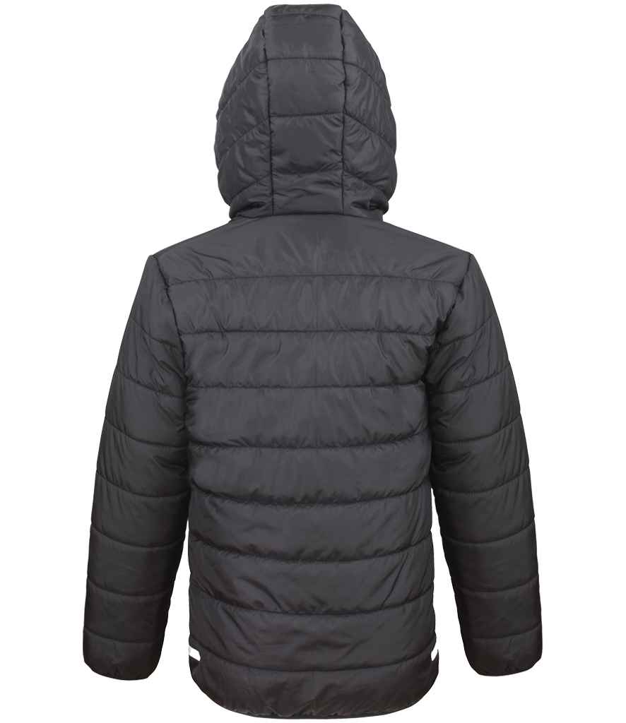 Result Core Kids Padded Jacket | Black/Orange - Lancashire Teamwear