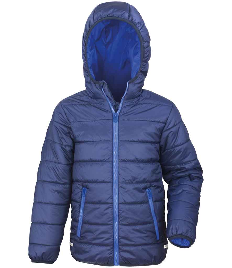Result Core Kids Padded Jacket | Navy/Royal Blue - Lancashire Teamwear