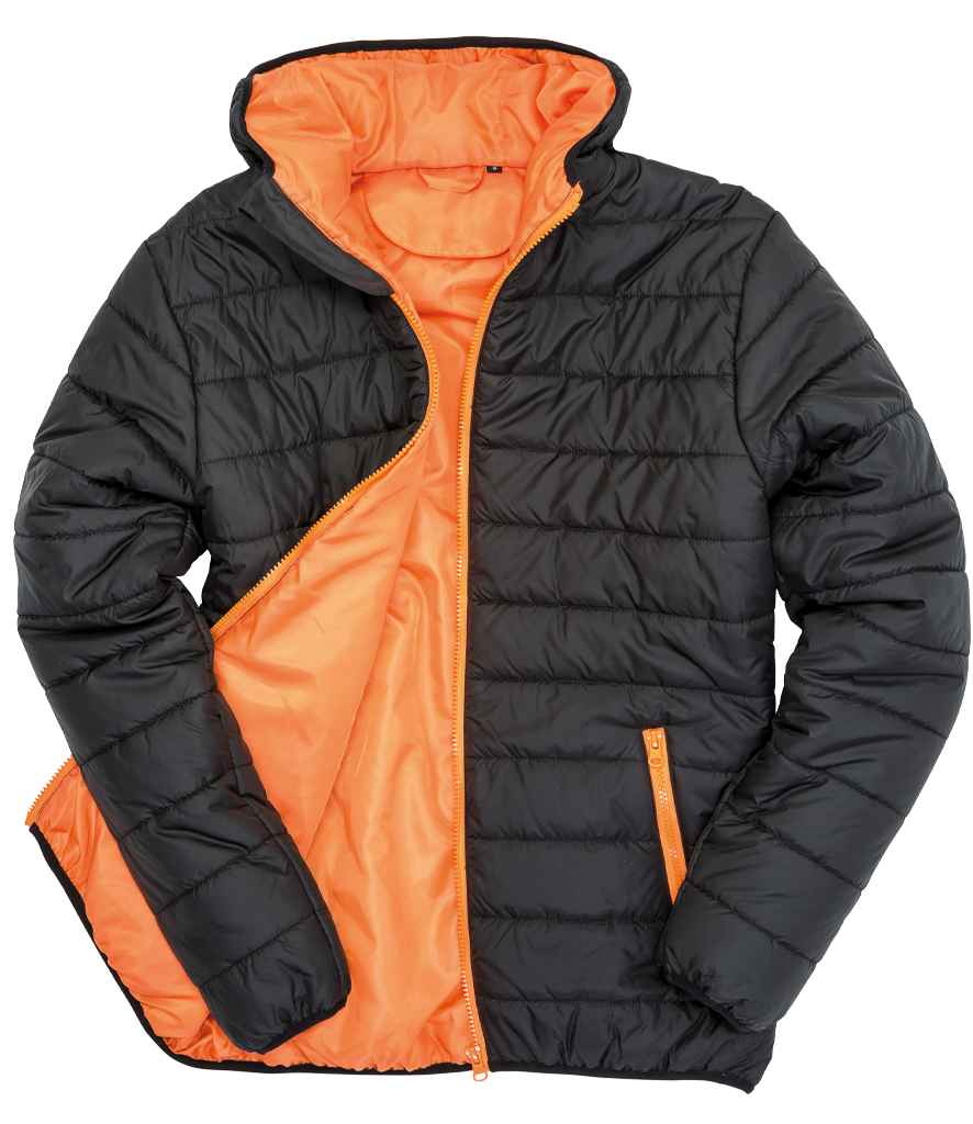 Result Core Soft Padded Jacket | Black/Orange - Lancashire Teamwear