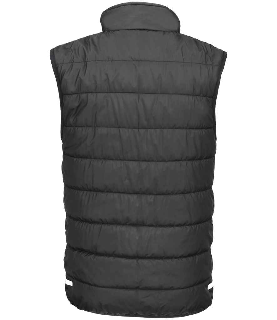 Result Core Kids Padded Bodywarmer | Black/Orange Gilet - Lancashire Teamwear