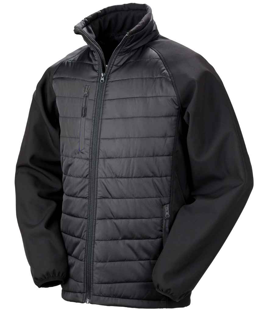 Result Genuine Recycled Compass Padded Jacket | Black/Black - Lancashire Teamwear