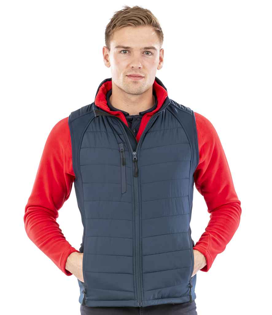 Result Genuine Recycled Compass Padded Gilet | Navy/Navy - Lancashire Teamwear
