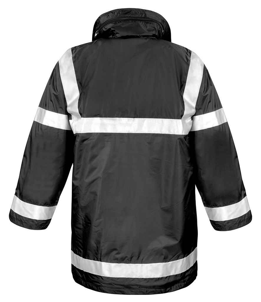 Result Work-Guard Management Coat | Black Jacket - Lancashire Teamwear
