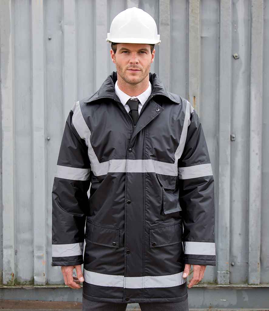 Result Work-Guard Management Coat | Black Jacket - Lancashire Teamwear