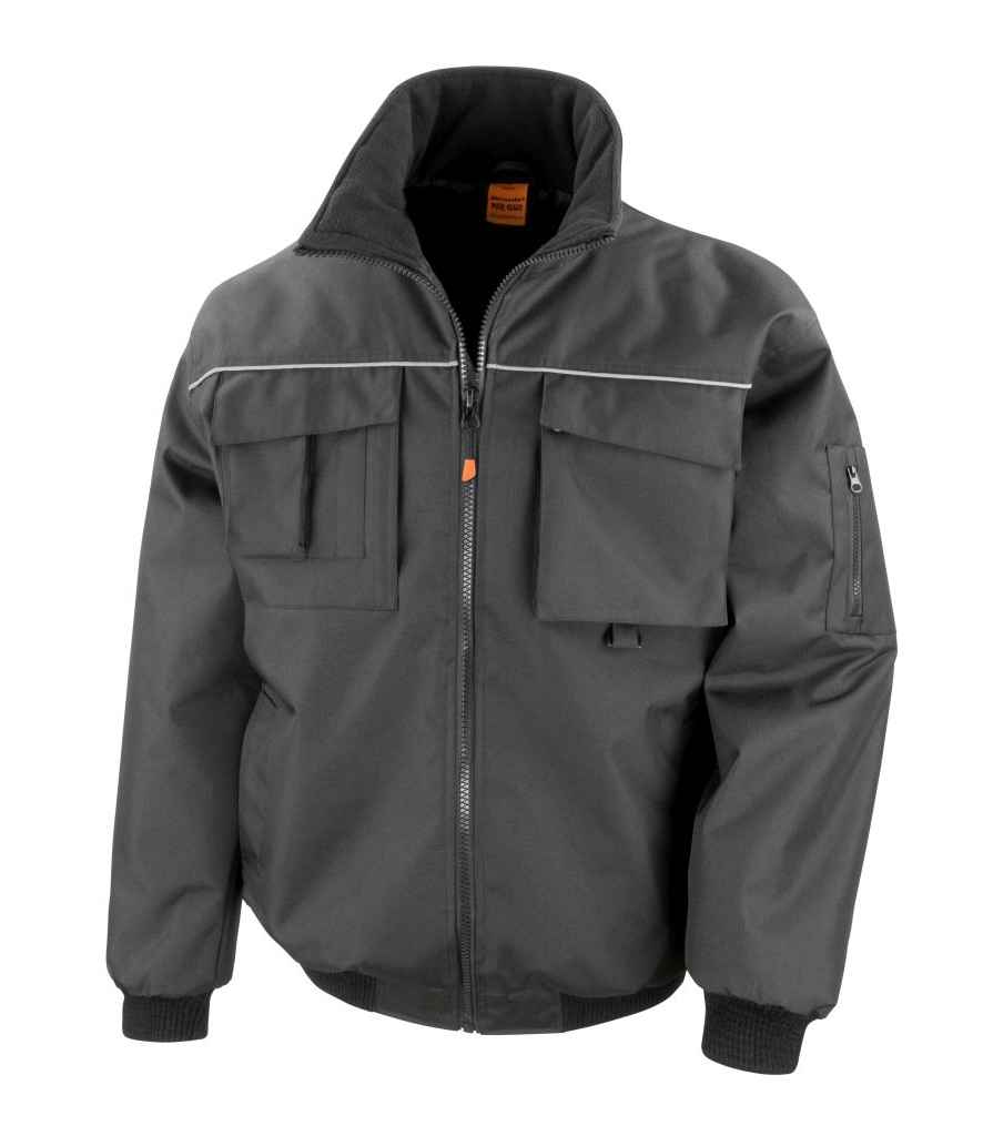 Result Work-Guard Sabre Pilot Jacket | Black - Lancashire Teamwear