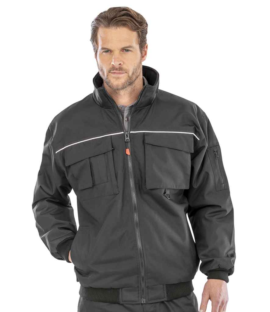 Result Work-Guard Sabre Pilot Jacket | Black - Lancashire Teamwear
