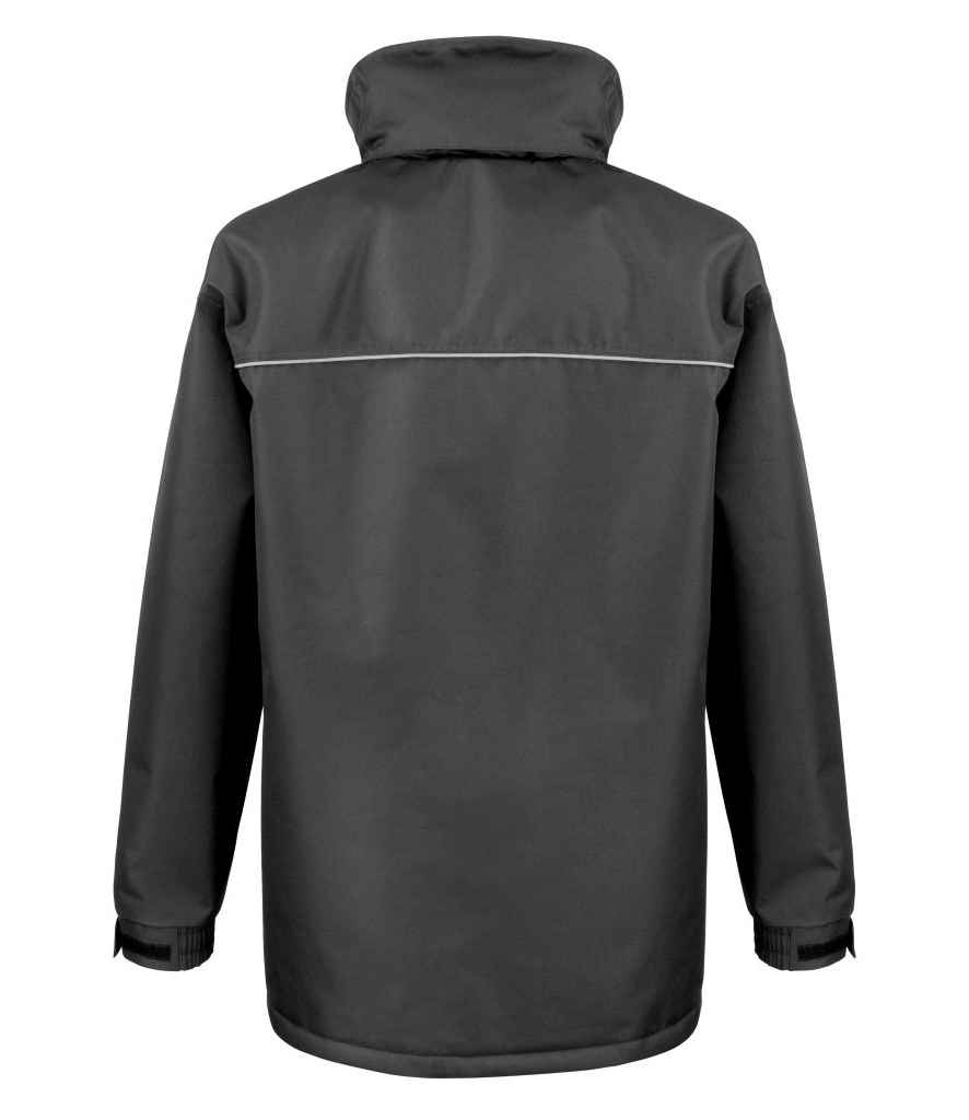 Result Work-Guard Sabre Long Coat | Black Jacket - Lancashire Teamwear