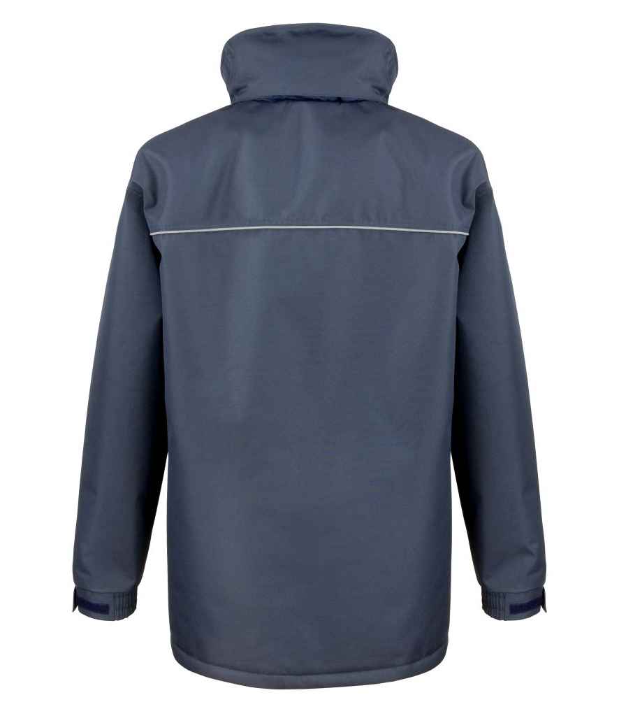 Result Work-Guard Sabre Long Coat | Navy Jacket - Lancashire Teamwear