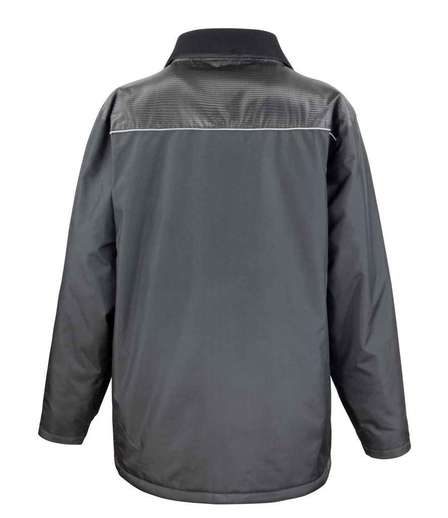 Result Work-Guard Vostex Long Coat | Black Jacket - Lancashire Teamwear