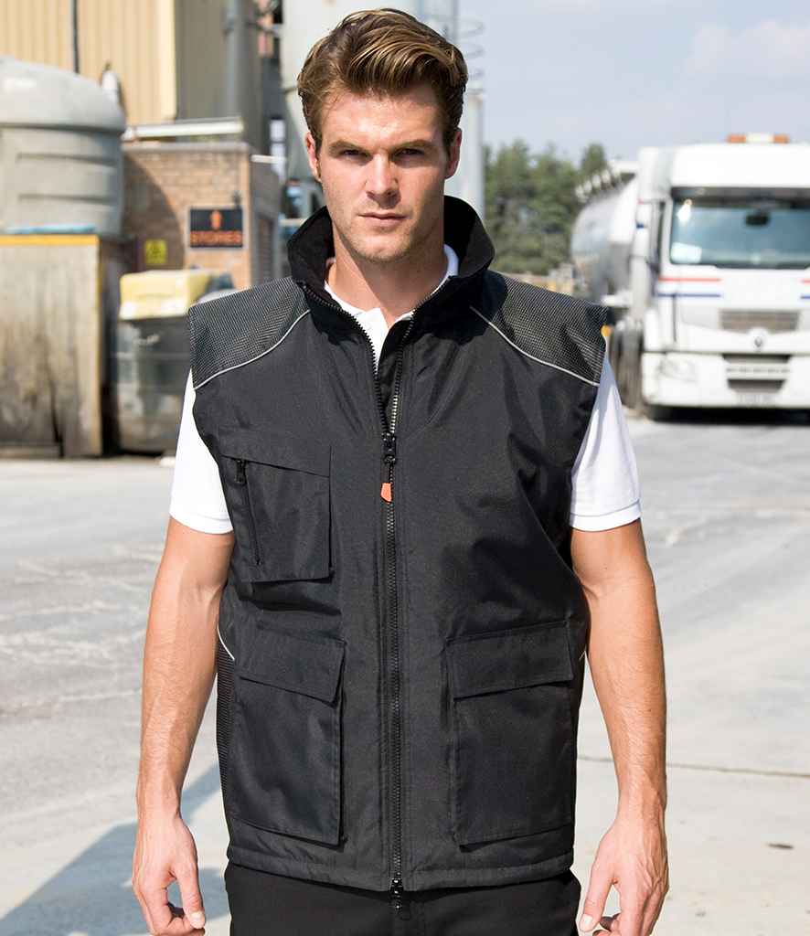 Result Work-Guard Vostex Bodywarmer | Black Gilet - Lancashire Teamwear