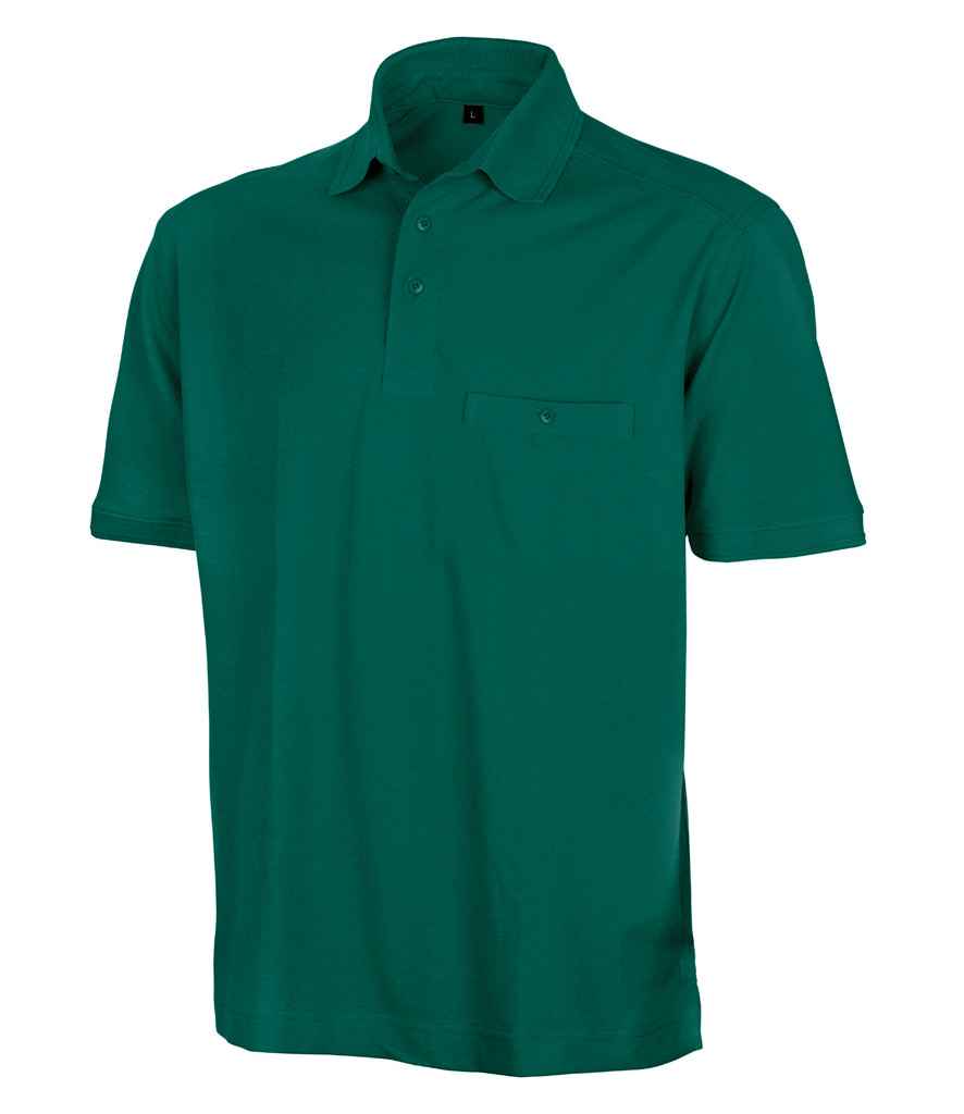 Result Work-Guard Apex Pocket Piqué Polo Shirt | Bottle Green - Lancashire Teamwear