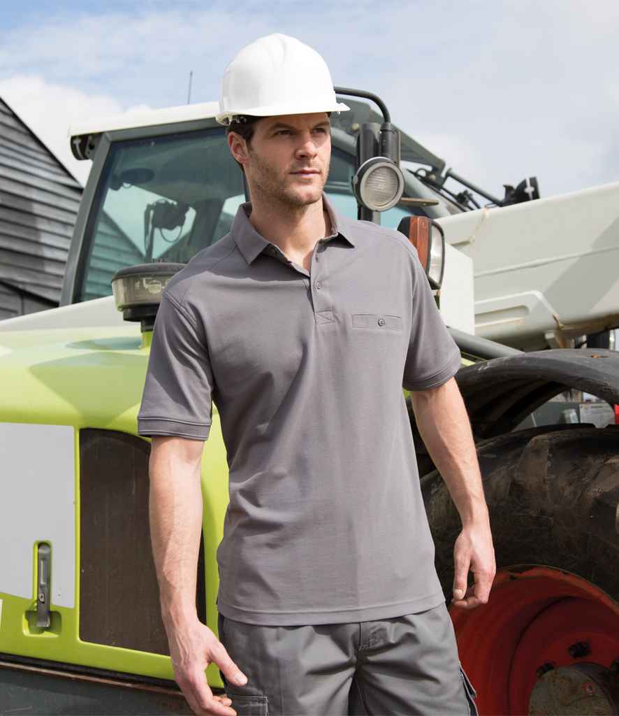 Result Work-Guard Apex Pocket Piqué Polo Shirt | Workguard Grey - Lancashire Teamwear