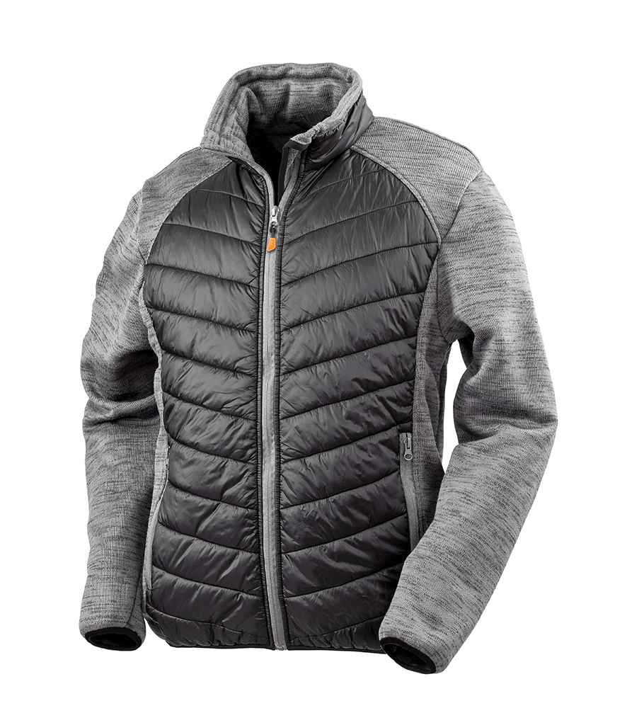 Result Work-Guard Elevator Jacket | Black/Grey Marl - Lancashire Teamwear
