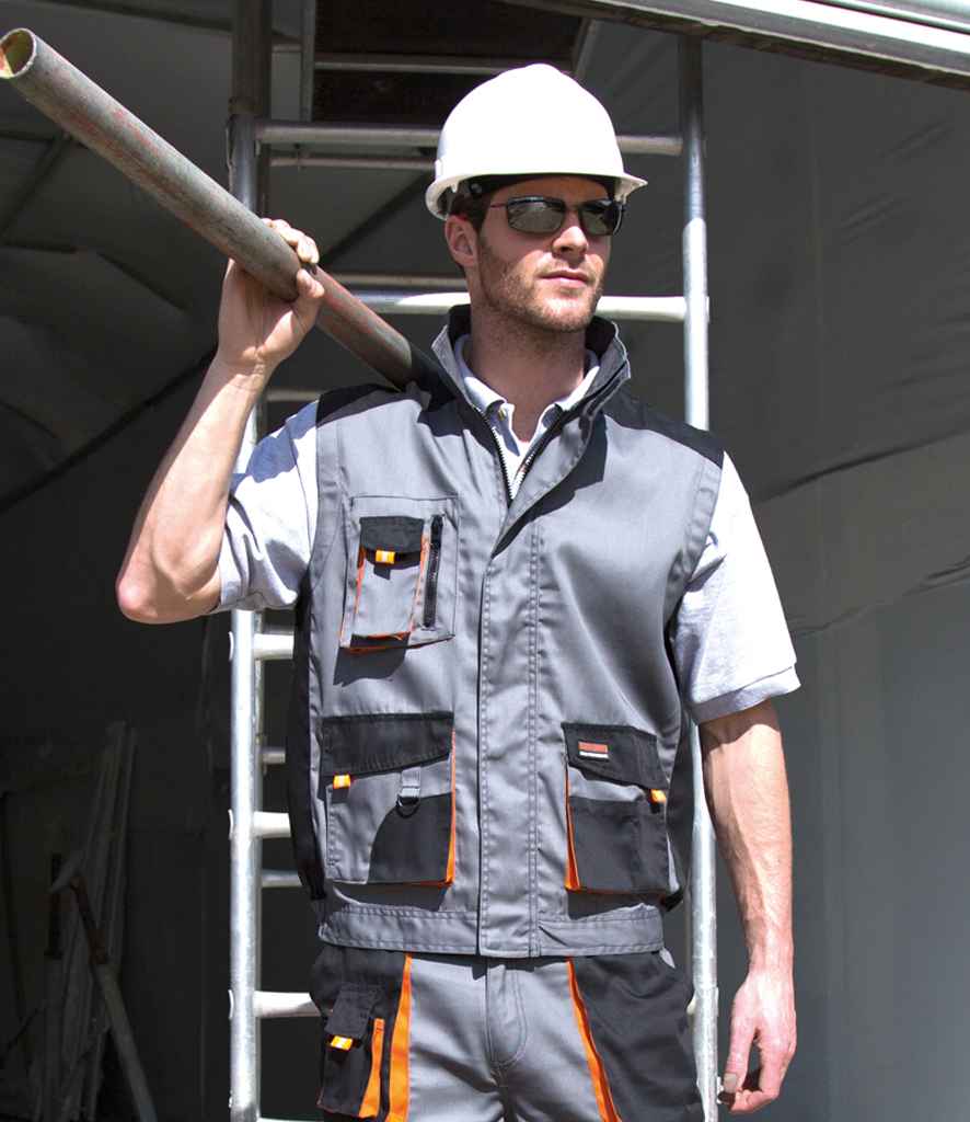 Result Work-Guard Lite Gilet | Grey/Black - Lancashire Teamwear