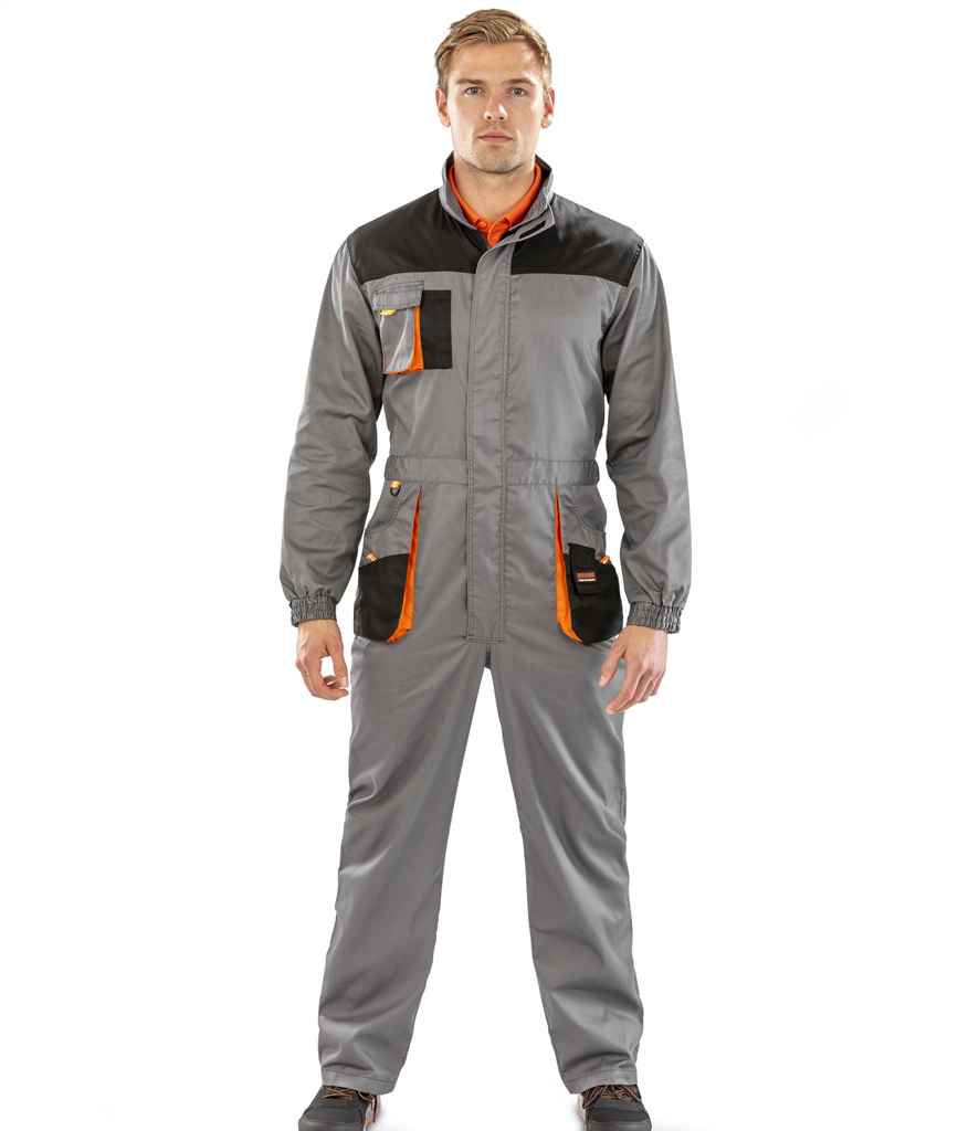 Result Work-Guard Lite Coverall | Grey/Black - Lancashire Teamwear