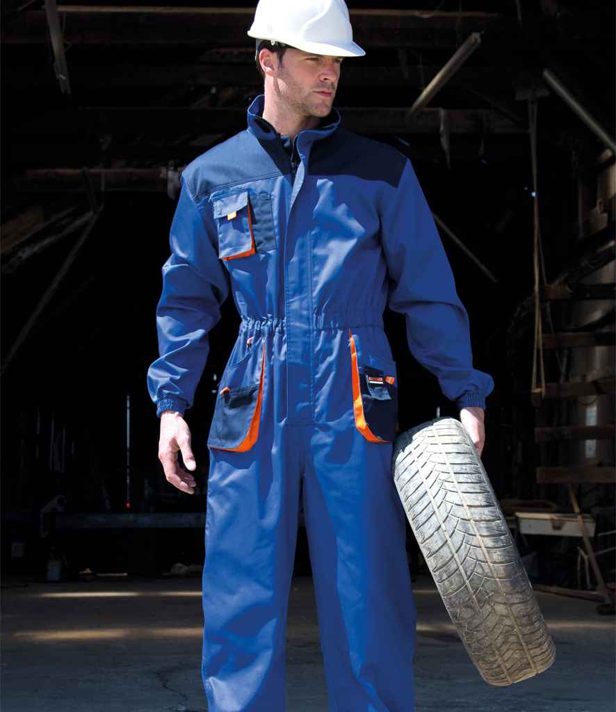 Result Work-Guard Lite Coverall | Royal Blue/Navy - Lancashire Teamwear