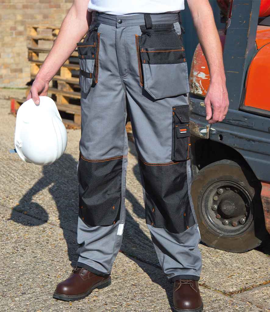 Result Work-Guard X-Over Holster Trousers | Grey/Black - Lancashire Teamwear