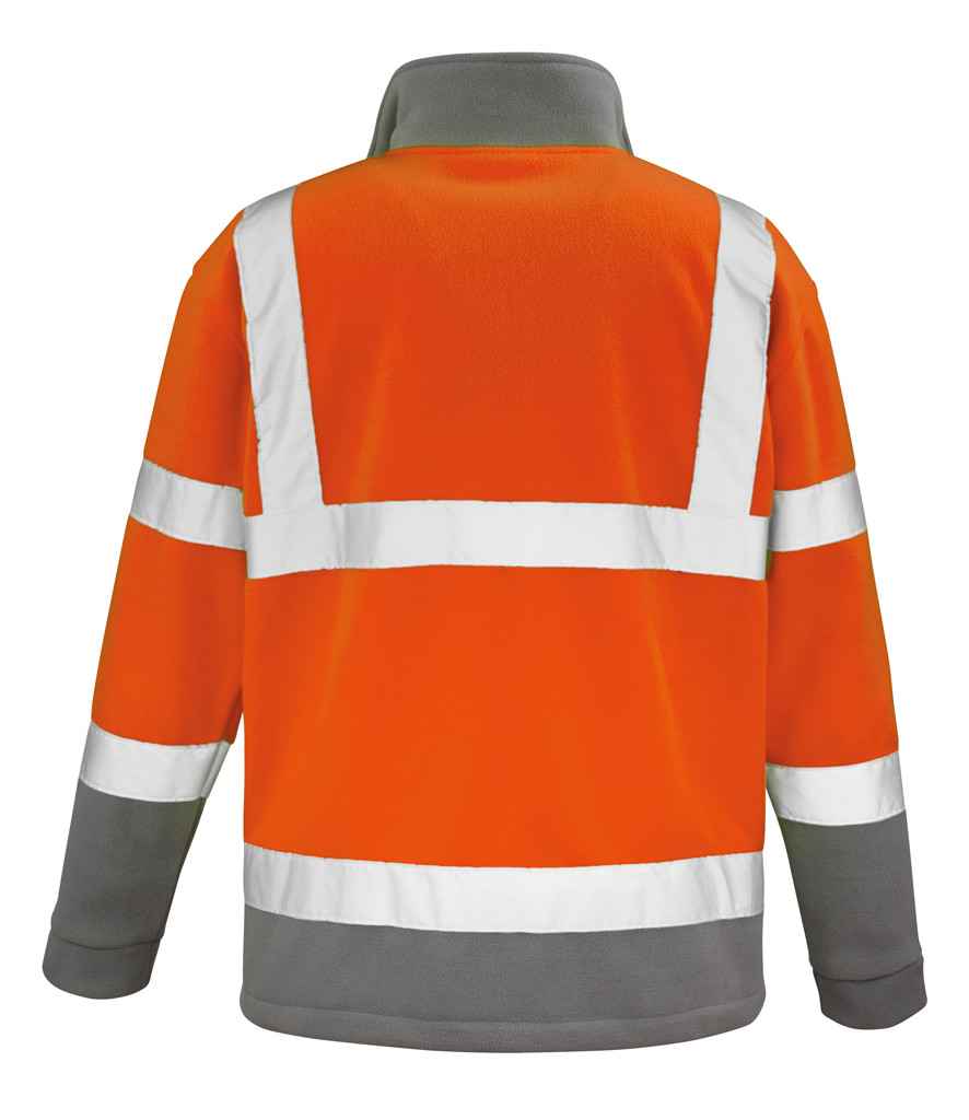 Result Safe-Guard Hi-Vis Micro Fleece Jacket | Fluorescent Orange - Lancashire Teamwear