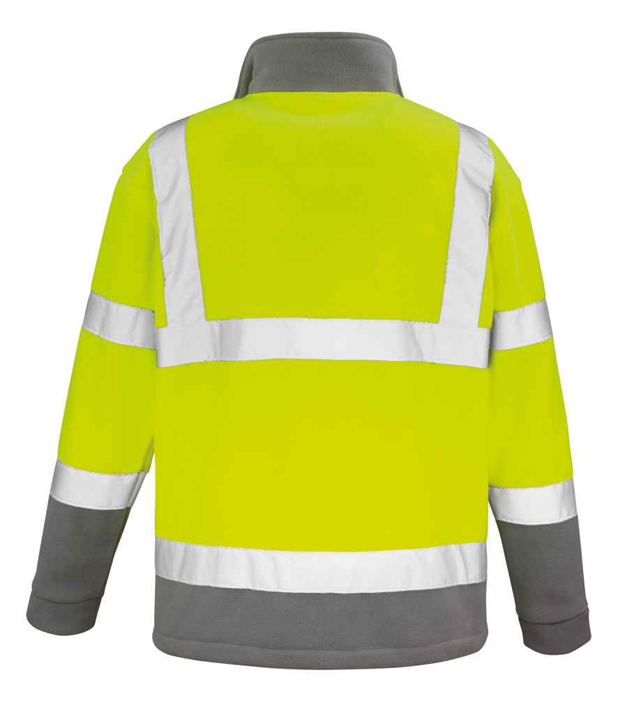 Result Safe-Guard Hi-Vis Micro Fleece Jacket | Fluorescent Yellow - Lancashire Teamwear