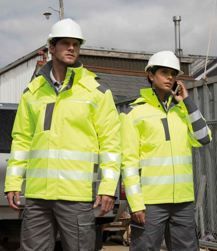 Result Safe-Guard Dynamic Soft Shell Jacket | Fluorescent Yellow - Lancashire Teamwear