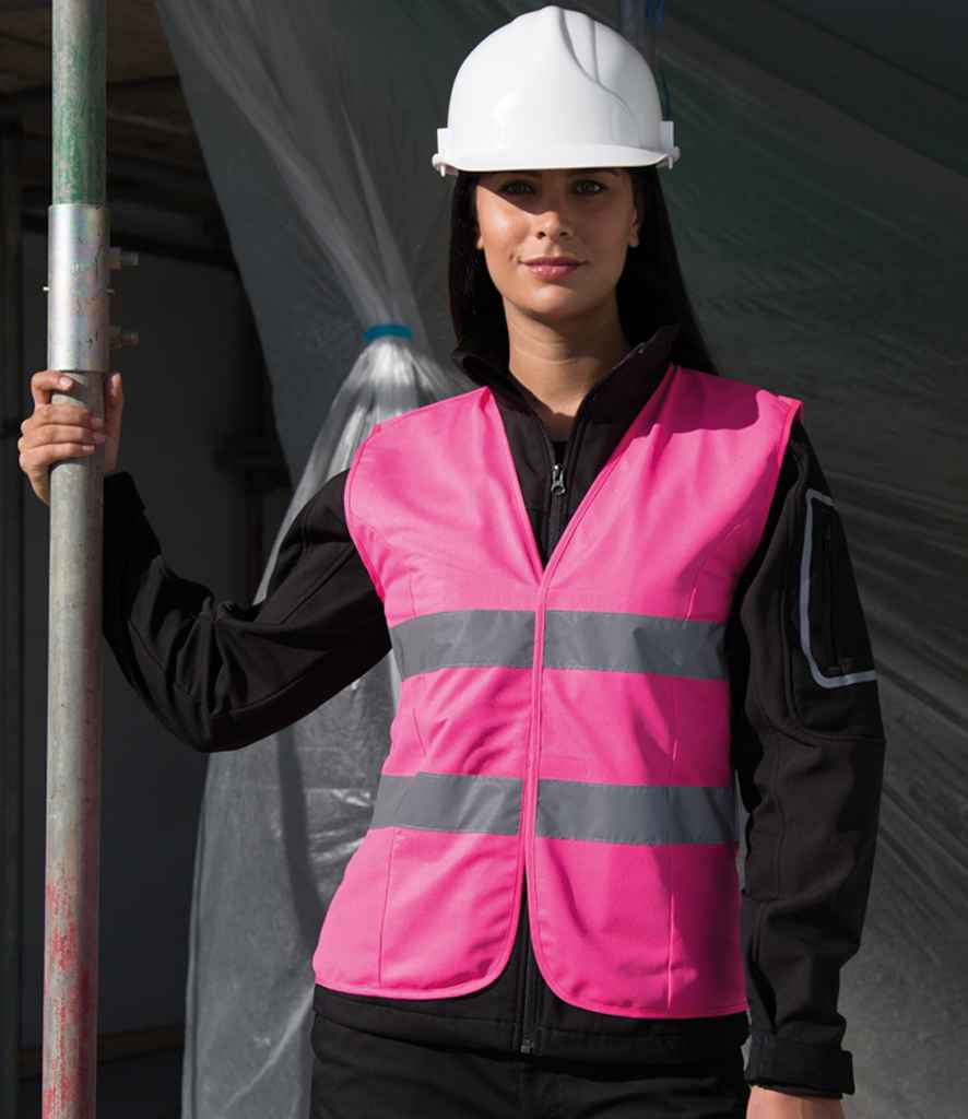 Result Core Ladies Hi-Vis Vest | Fluorescent Yellow Waistcoat - Lancashire Teamwear