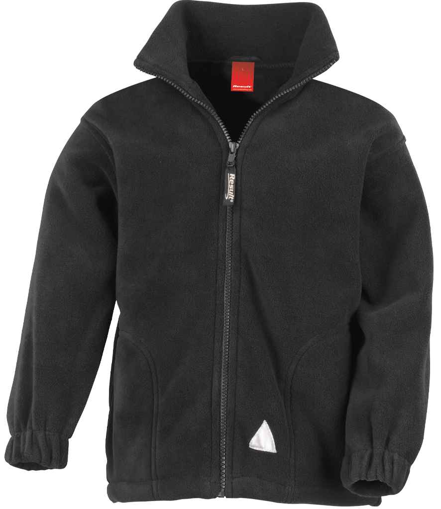 Result Kids/Youths Polartherm™ Fleece Jacket | Black - Lancashire Teamwear