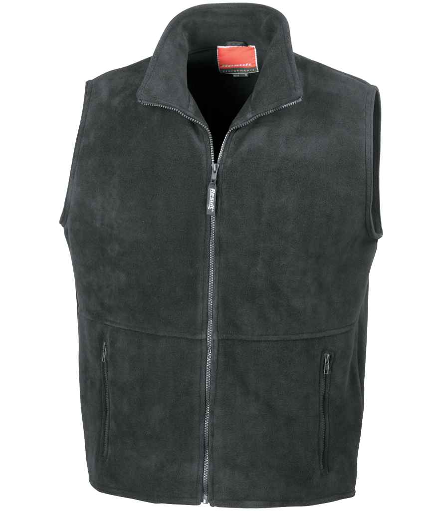 Result Polartherm™ Fleece Bodywarmer | Black Gilet - Lancashire Teamwear