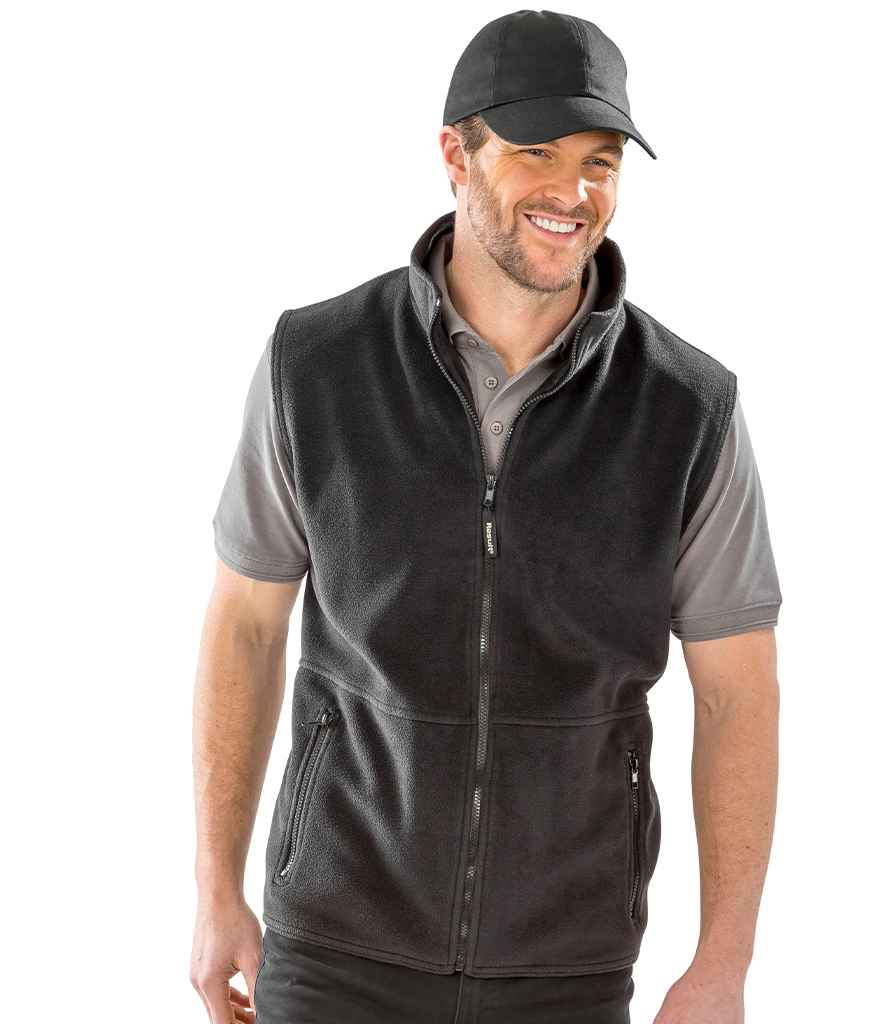 Result Polartherm™ Fleece Bodywarmer | Black Gilet - Lancashire Teamwear