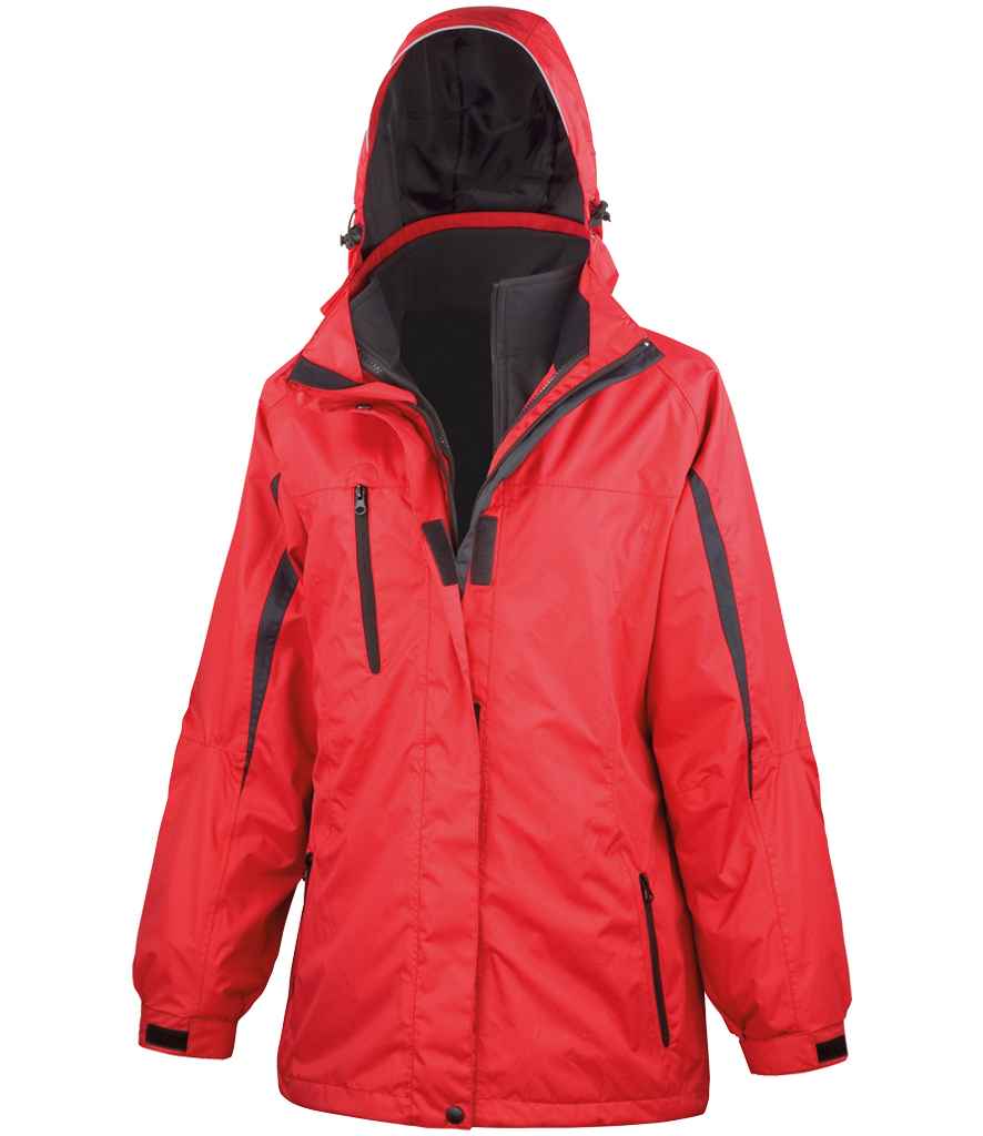 Result Ladies Journey 3-in-1 Jacket with Soft Shell Inner | Red/Black - Lancashire Teamwear
