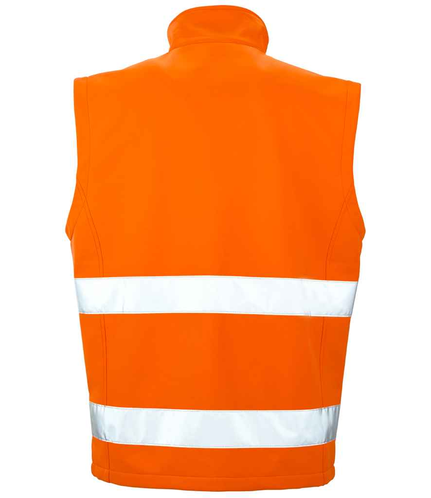 Result Safe-Guard Printable Safety Soft Shell Gilet | Fluorescent Orange/Black - Lancashire Teamwear